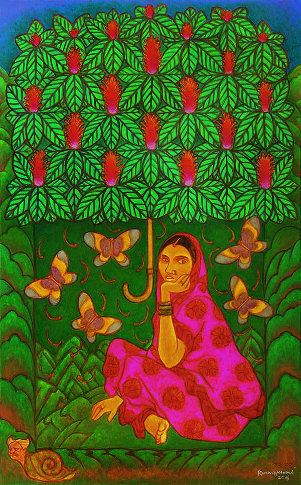 Chaya Vriksha, 2015 Oil on canvas | 78 x 48 inches
