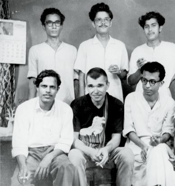 Fraternity (Standing, from left) Saileshwar Ghosh, Malay Roychoudhury, Subhash Ghosh; (seated) Subimal Basak, David, Basudeb Dasgupta