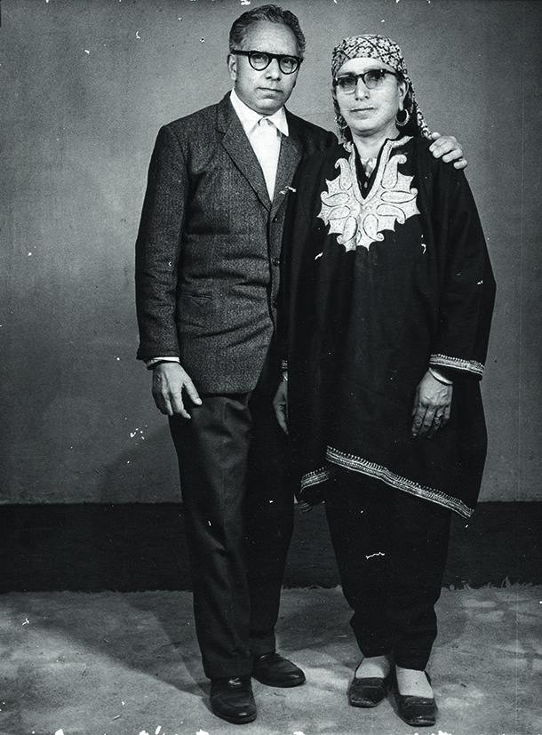 Mohamad Amin’s parents, Abdul Gha ar Malik and Hajira Begum, 1974 The Amin Collection, Kashmir Photo Collective